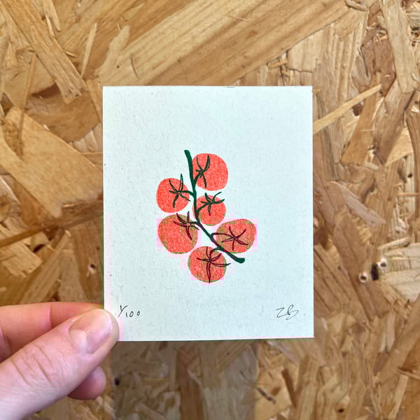 Tomatoes on the Vine - A7 Risograph Print