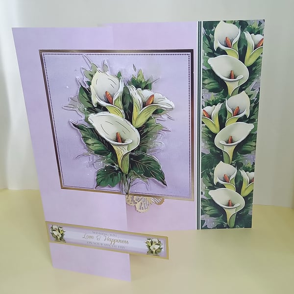 Special Day Lillies, zigzag card