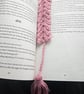 Pink Crochet Bookmark