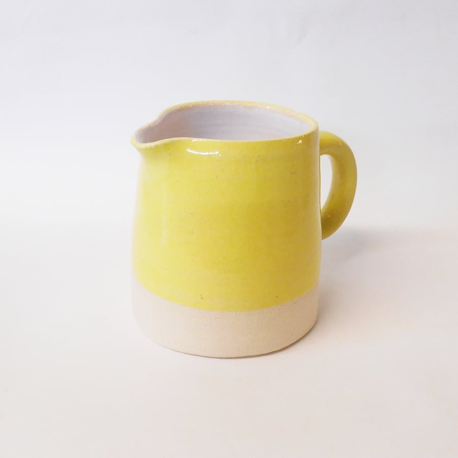  Jug Ceramic Sun Yellow glazed Classic shape small for Cream.