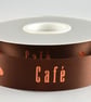 5m Brown Satin Coffee bean Ribbon 15mm 