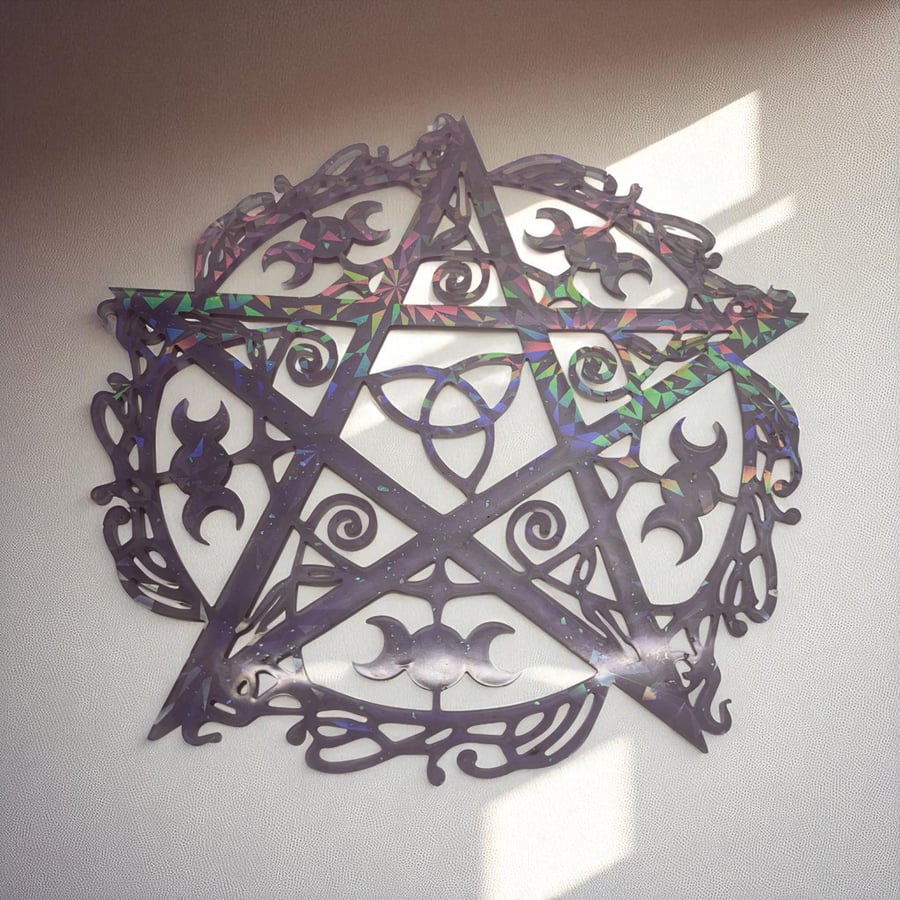 Handmade Resin Pentacle Wall Art - Pagan - Wiccan Decor
