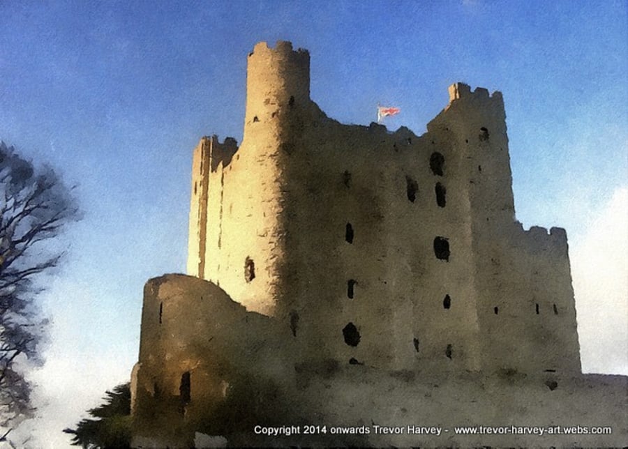 Rochester Castle, 12x8 inch Exclusive Fine Art Print