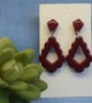 Scalloped Open Shape Statement Earrings - Image 1