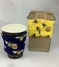 Bee cup cosy, Bumble bees cup cozy, Mug sleeve, 2 options, Handmade - Image 8