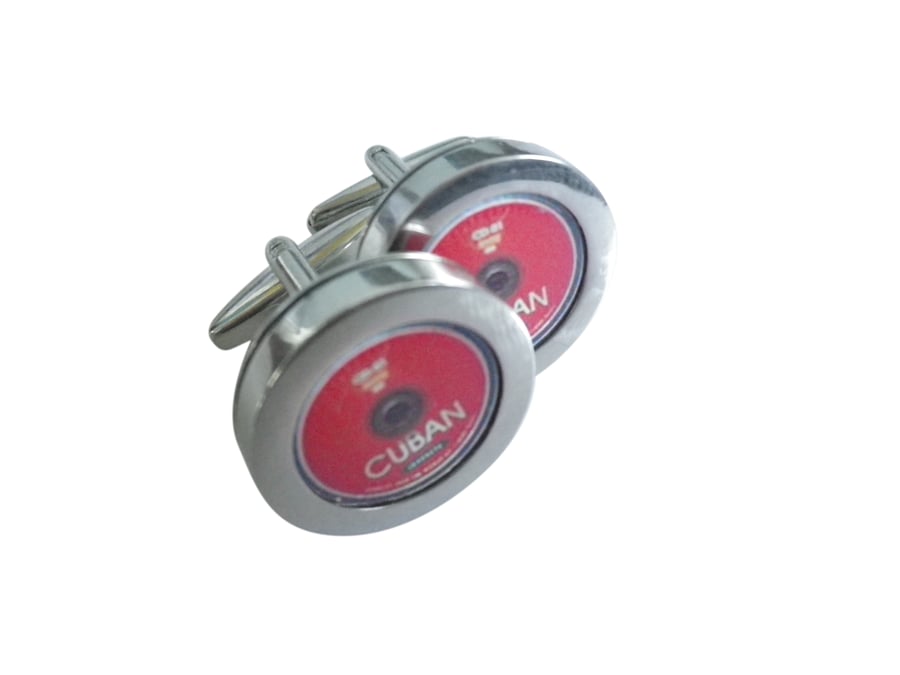 Cuban cufflinks,  free shipping, gift wrapped, iconic image, Ref 1234