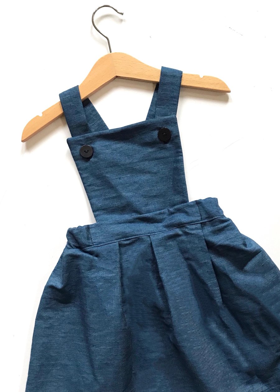Denim Pinafore Dress - Denim Dress for Girls - Girls Clothing