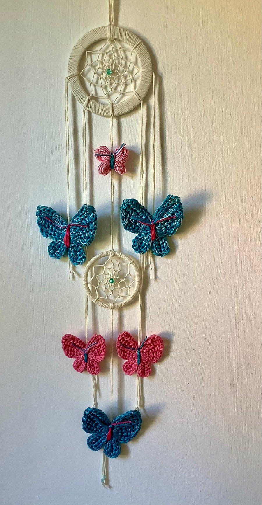 Butterfly dream catcher wall hanging 