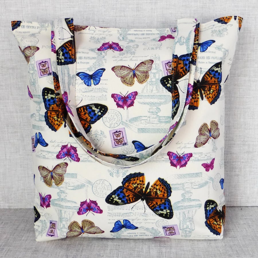 Butterfly tote bag, shopping bag. SALE
