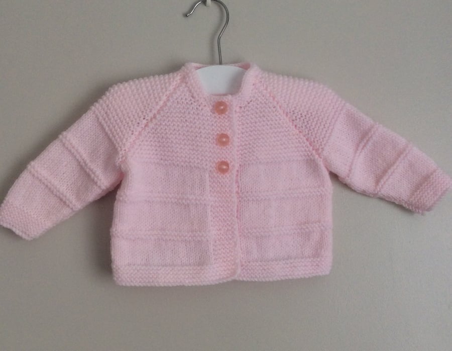 Hand knitted baby cardigan 