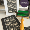 “Astrantia” Lino Print