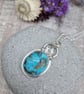 Sterling Silver and Turquoise Gemstone Necklace - JBJ7005 - Image 4