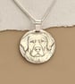 Hand Engraved Labrador Sterling Silver Pendant, Recycled Pet Portrait Necklace ( - Image 8