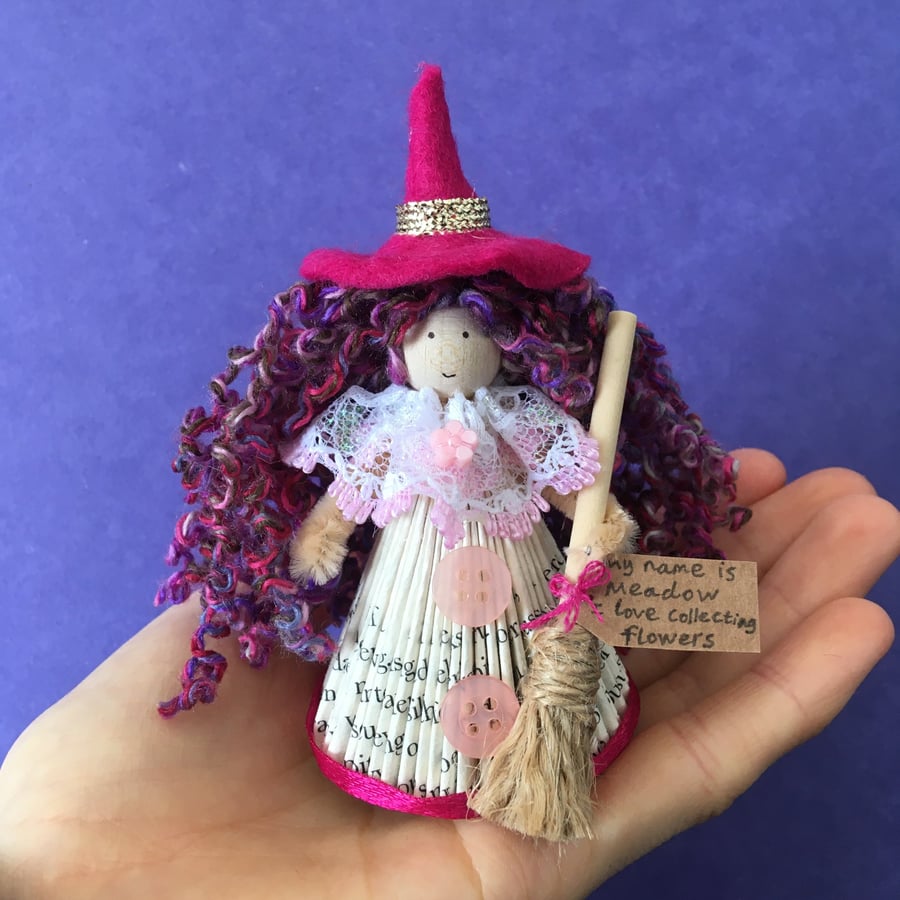 Pink Witch Doll Decoration
