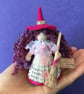 Pink Witch Doll Decoration