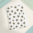 Single Bumble Bee Pattern Greetings Card - A6 Size