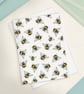 Single Bumble Bee Pattern Greetings Card - A6 Size