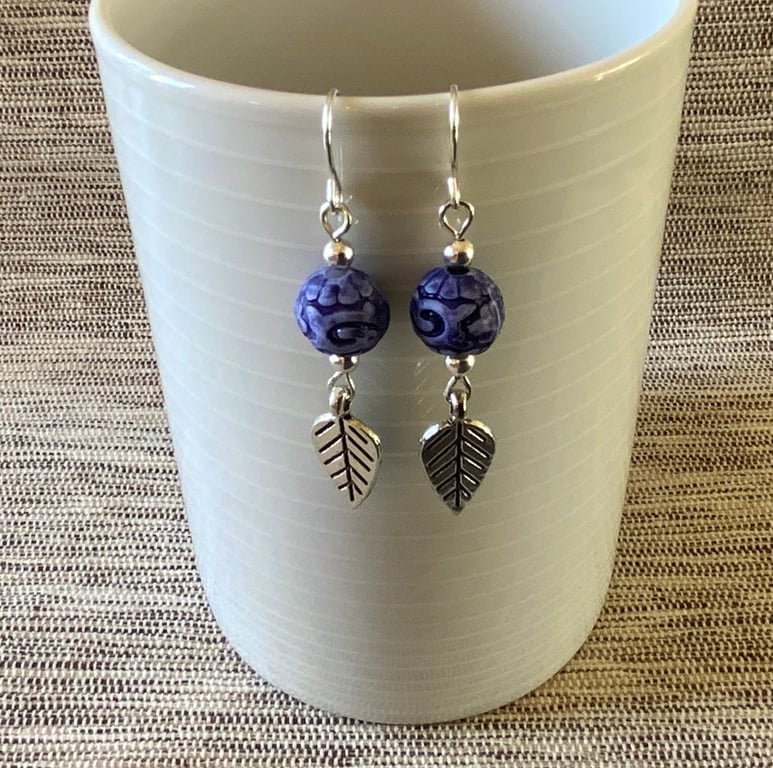 Denim Blue Rustic Earrings