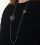 Unique Two-Piece Necklace - Handmade Asymmetrical Sterling Silver Wire Necklace - Image 3