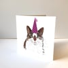 Cat in a Party Hat Card
