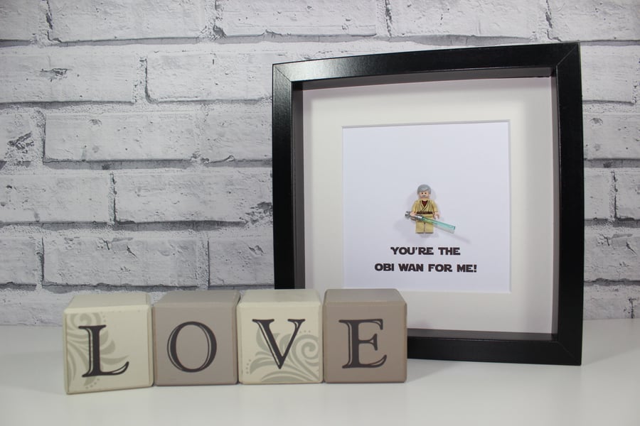 LEGO STAR WARS - YOU'RE THE OBI WAN - FRAMED LEGO STAR WARS MINIFIGURE