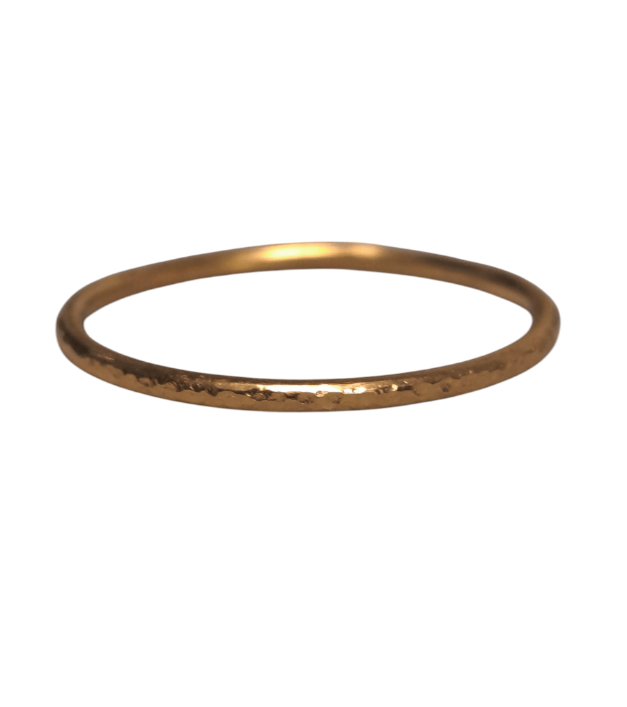 1.5mm wide hammered 18ct gold wedding ring