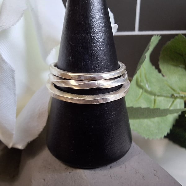 Discount - Three Stacking Rings of Your Choice in Recycled Sterling Silver