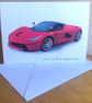 Ferrari Hypercar 2014 - Birthday, Anniversary, Retirement or Plain Card - Image 2