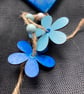Up cycled hand painted hanging heart and flowers  - Image 3