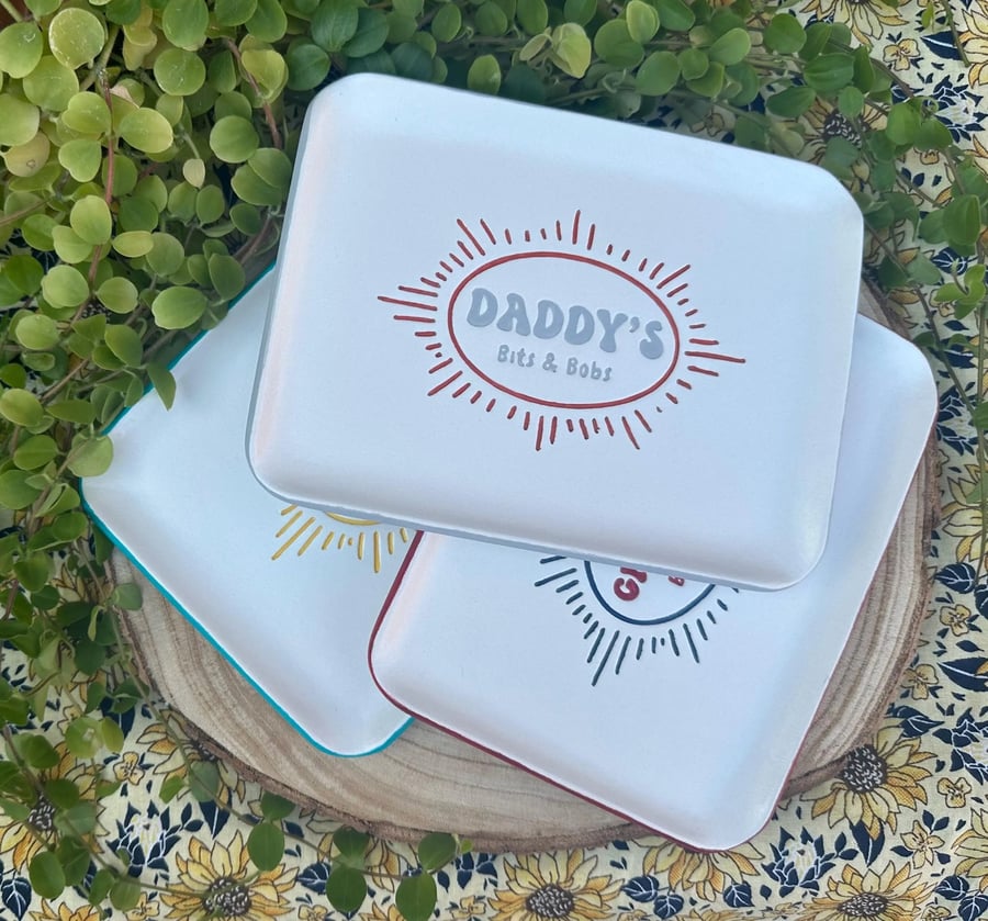 Handmade Dad's:Daddy's:Grandad's Bits & Bobs Trinket Dish