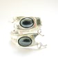 Seaweed ring sterling silver and hematite