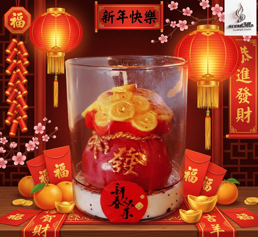 The "Fa" Treasure Pouch: Wealth & Prosperity Artisan Candle