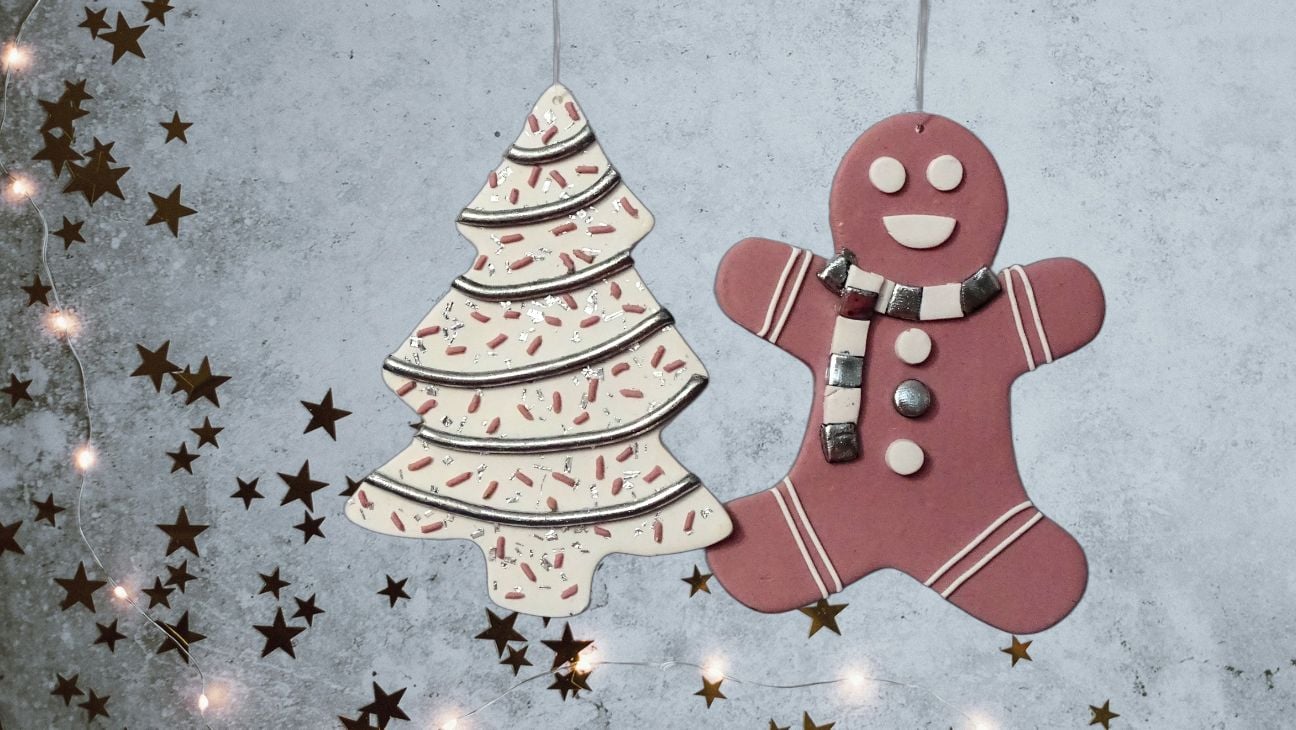 Handmade Christmas Tree Decorations – Blush Pink (Set of 4)