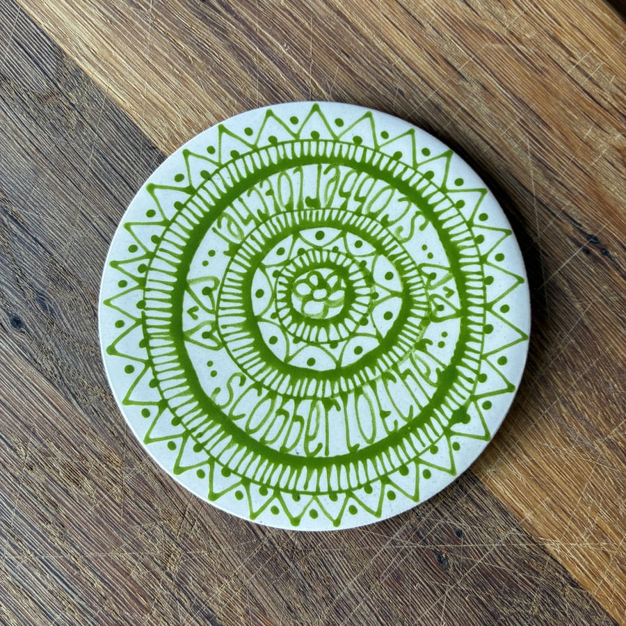 Hand Painted Olde English Insults Coaster