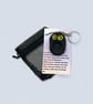 Black Emotional Support Owl Keyring, Worry Stone Fidget Keepsake Gift - Image 7