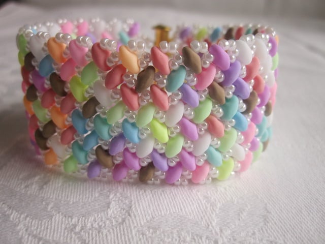 Summer Pastel Beadwork Bracelet