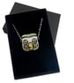 Handmade Fused Glass 'Little Gold Cottage' Pendant - Image 2