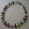 Multi Coloured Rondelle Bead Bracelet