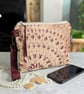 Clutch Pouch Bag - Chenille Large Pouch Bag with Detachable Leather Strap