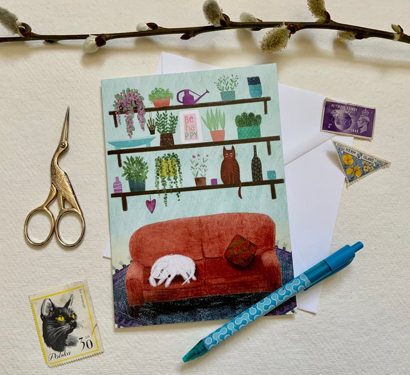 Be Happy, Blank Greetings Card