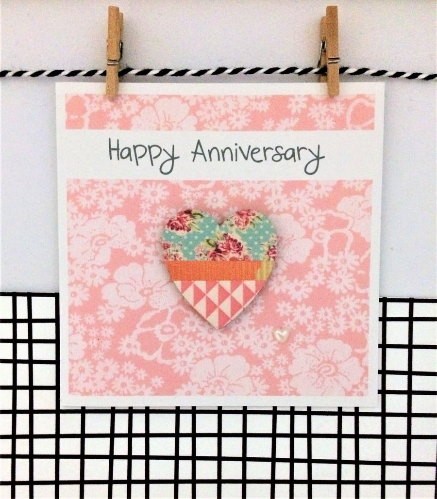 Handmade Anniversary Card -  Card for wife, fiance, girlfriend