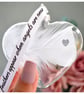 Heart Print Memorial Feather Bauble, Heart Glass Christmas Ornament, Remembrance - Image 7