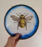 Stained Glass Honey Bee Suncatcher
