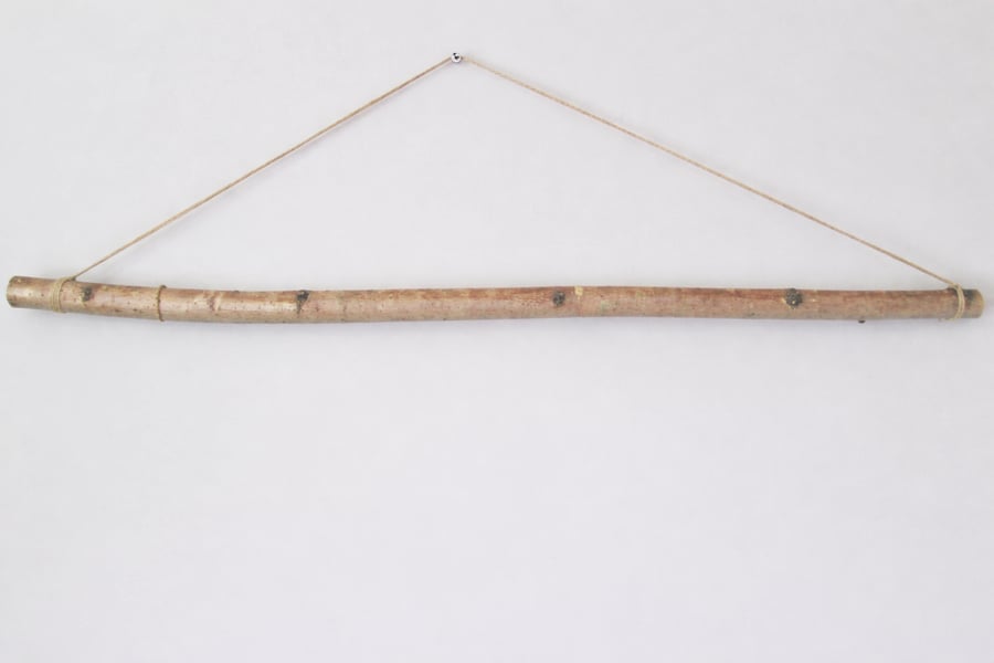 Hazel Branch Wall Hanger – 90cm Rustic Dowel for Macrame & Weaving