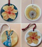 Flower ornament - Orange Hibiscus - tropical flower, tropical Christmas decor - Image 5