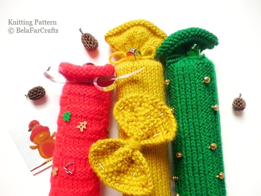 KNITTING PATTERN - Christmas Crackers - Intermediate level knitting