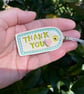 Small Ceramic Thank You gift tag decoration with heart - Image 4