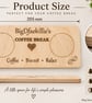 Personalised Coffee Break Board – Wooden Mug & Biscuit Tray – Gift for Gran, Mum - Image 3