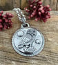 Silver Owl Disc Pendant - Image 2