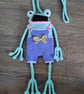 Handmade Crochet Frog Phone Bag, Cute  Crossbody Phone Holder - Image 2